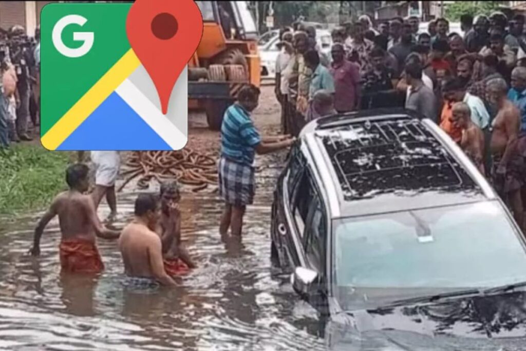 2 Men, Relying On Google Maps, Drive Vehicle Into River In Kerala